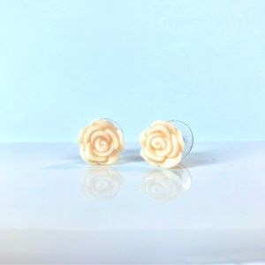 Rose stud earrings